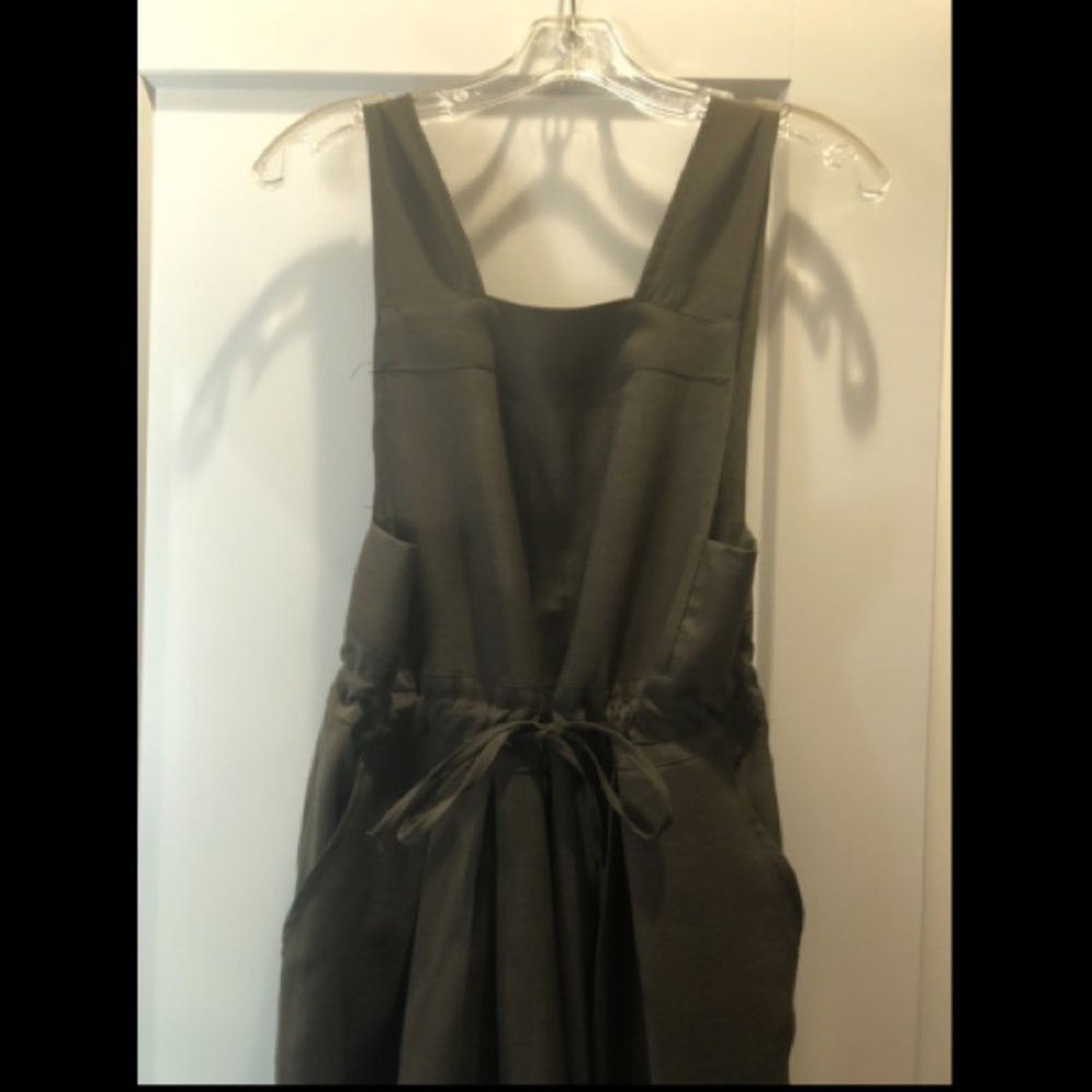 Green One Piece Sleeveless Jumpsuit
